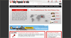 Desktop Screenshot of policyproposalsforindia.com