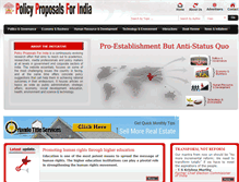 Tablet Screenshot of policyproposalsforindia.com